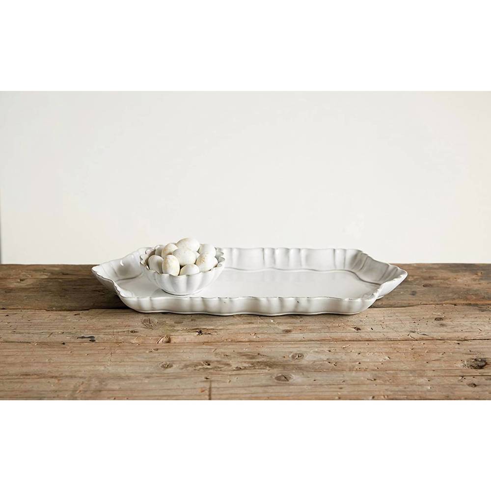 NEW CREATIVE CO-OP terra cotta platter in terracotta
